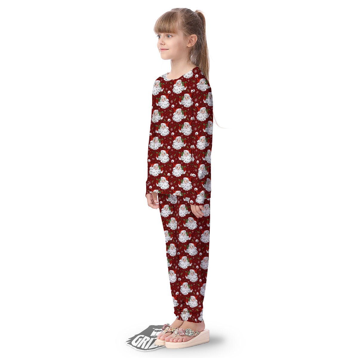 Santa Claus Xmas Print Pattern Kid's Pajamas-grizzshop