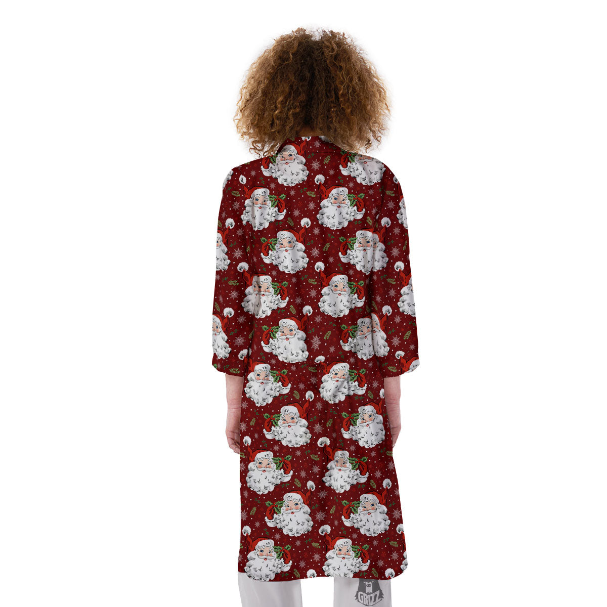 Santa Claus Xmas Print Pattern Kimono-grizzshop