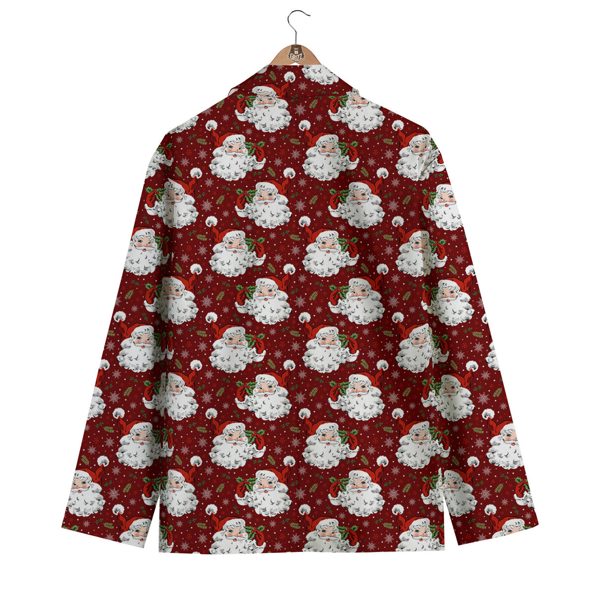 Santa Claus Xmas Print Pattern Men's Blazer-grizzshop