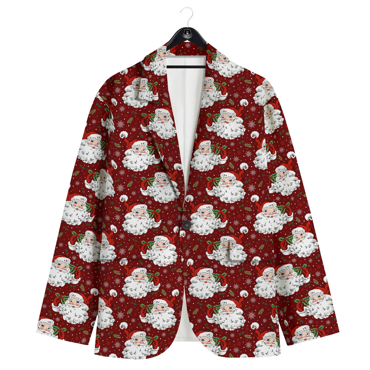 Santa Claus Xmas Print Pattern Men's Sport Coat-grizzshop