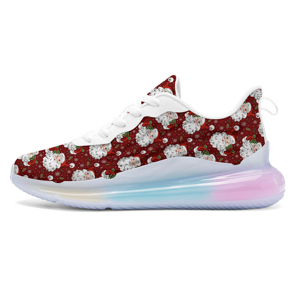 Santa Claus Xmas Print Pattern Running Sneakers-grizzshop