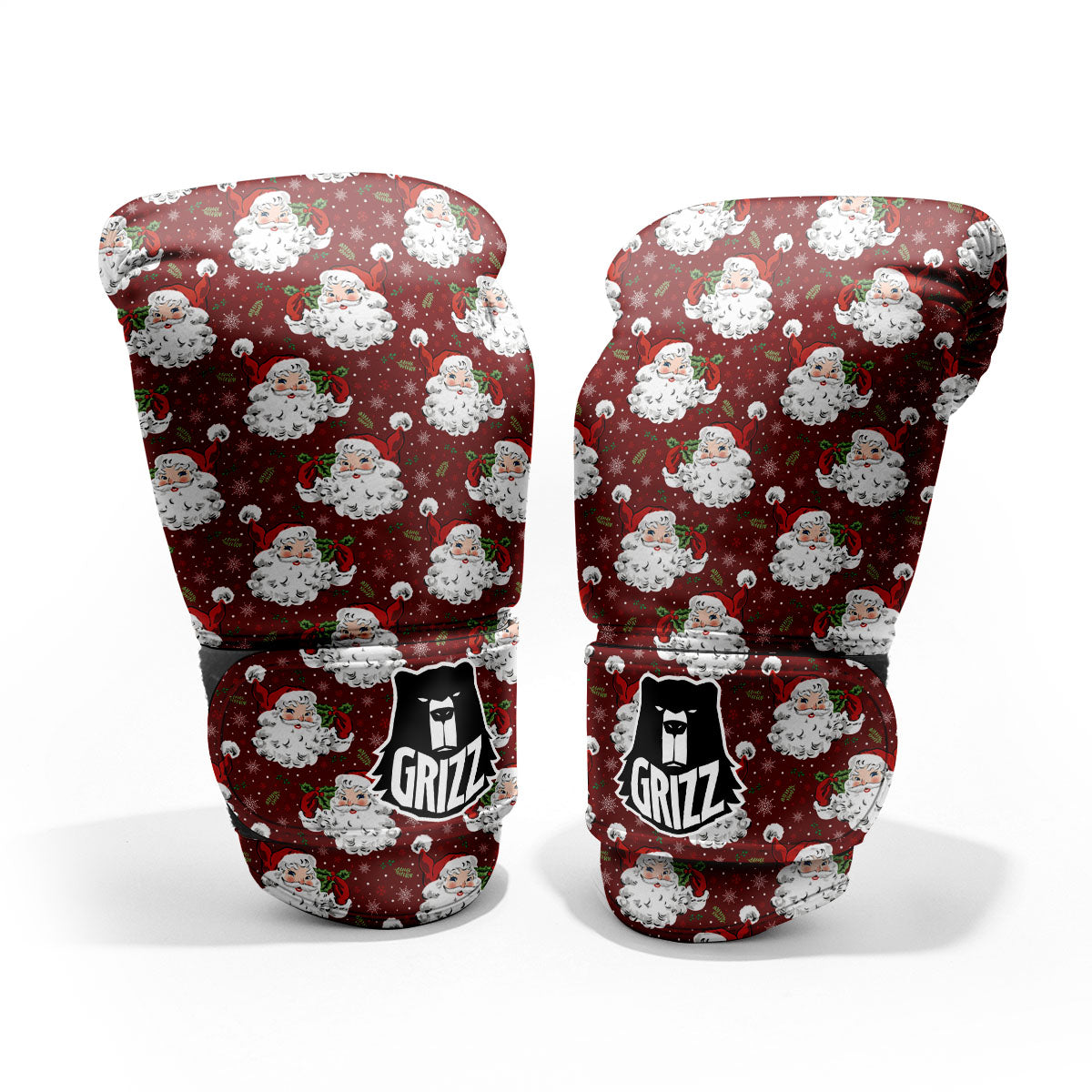 Santa Claus Xmas Print Pattern Pro Boxing Glove