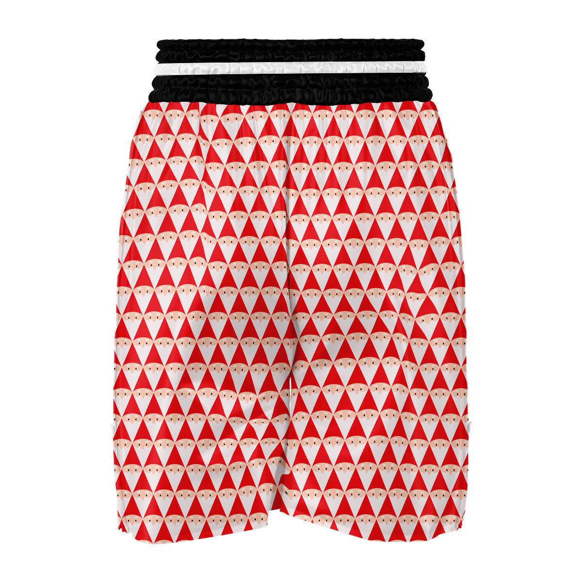 Santa Face Argyle Print Pattern Boxing Shorts-grizzshop