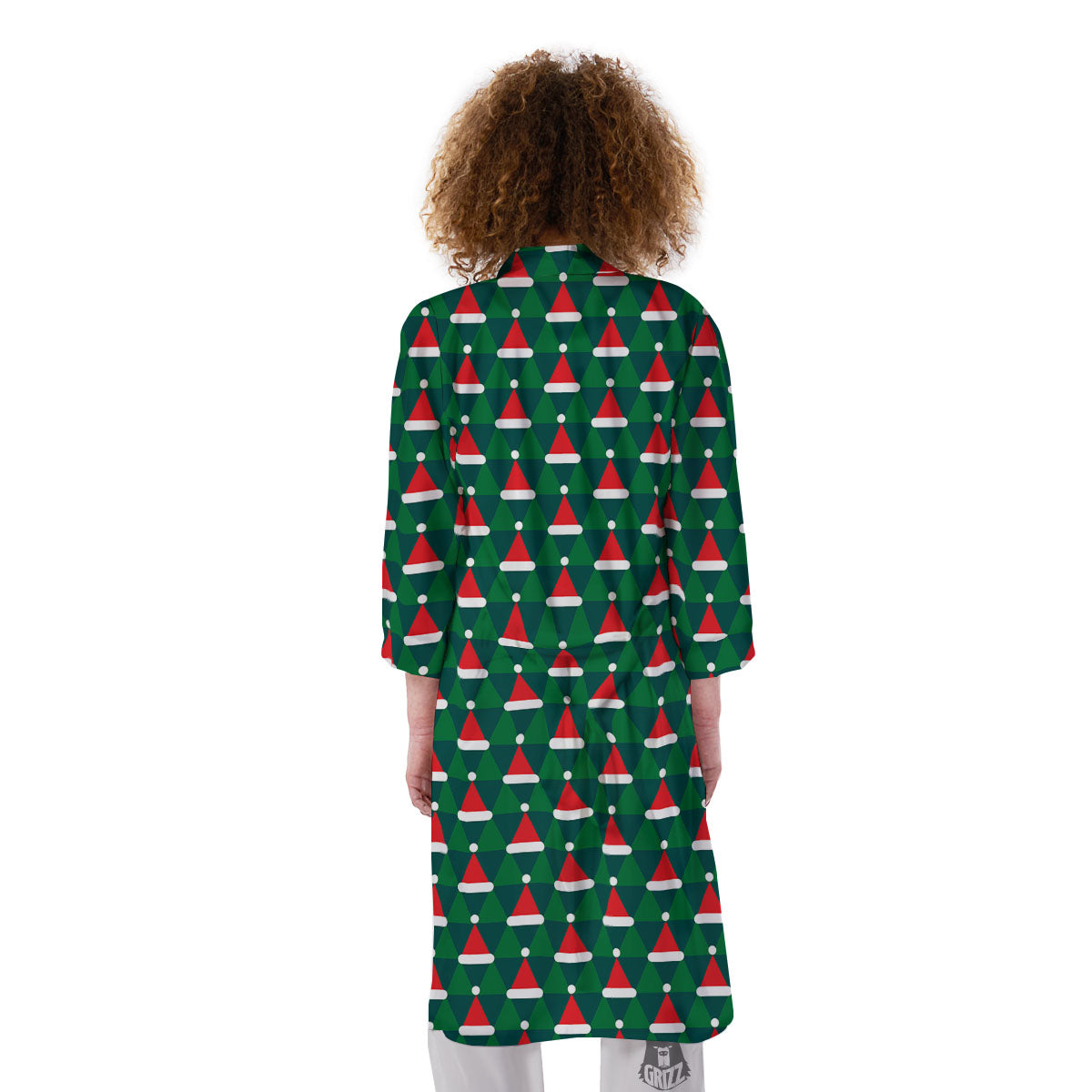 Santa Hats Christmas Print Pattern Kimono-grizzshop