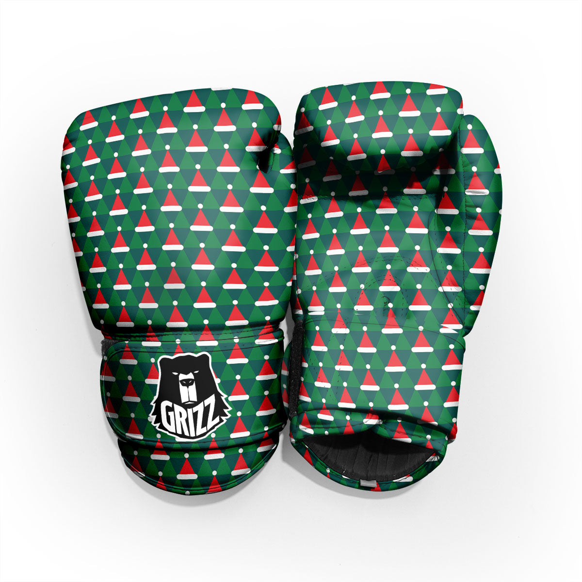Santa Hats Christmas Print Pattern Pro Boxing Glove