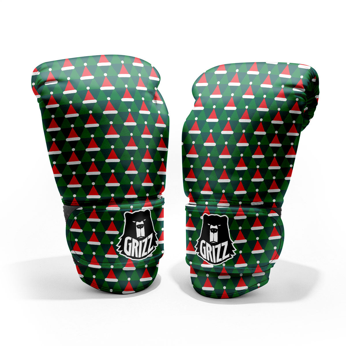 Santa Hats Christmas Print Pattern Pro Boxing Glove