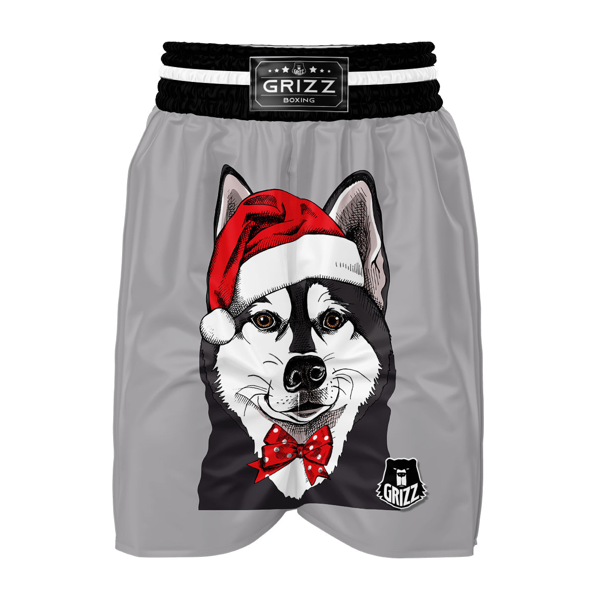 Santa Husky Boxing Shorts-grizzshop