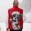 Santa Christmas French Bulldog Print Down Vest