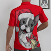 Santa Christmas French Bulldog Print Untucked Shirts-grizzshop