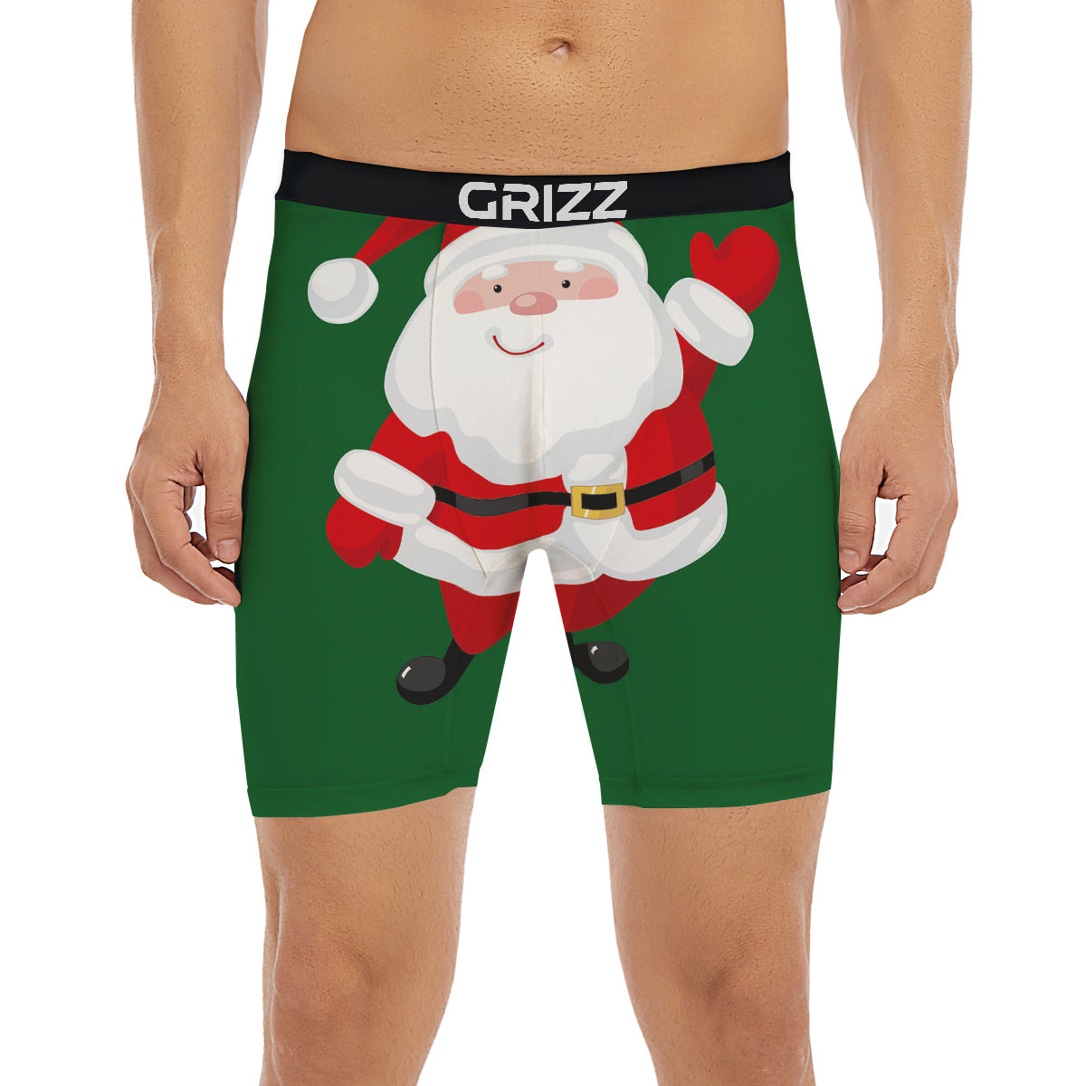 Santa Claus Cartoon Print Boxer Briefs