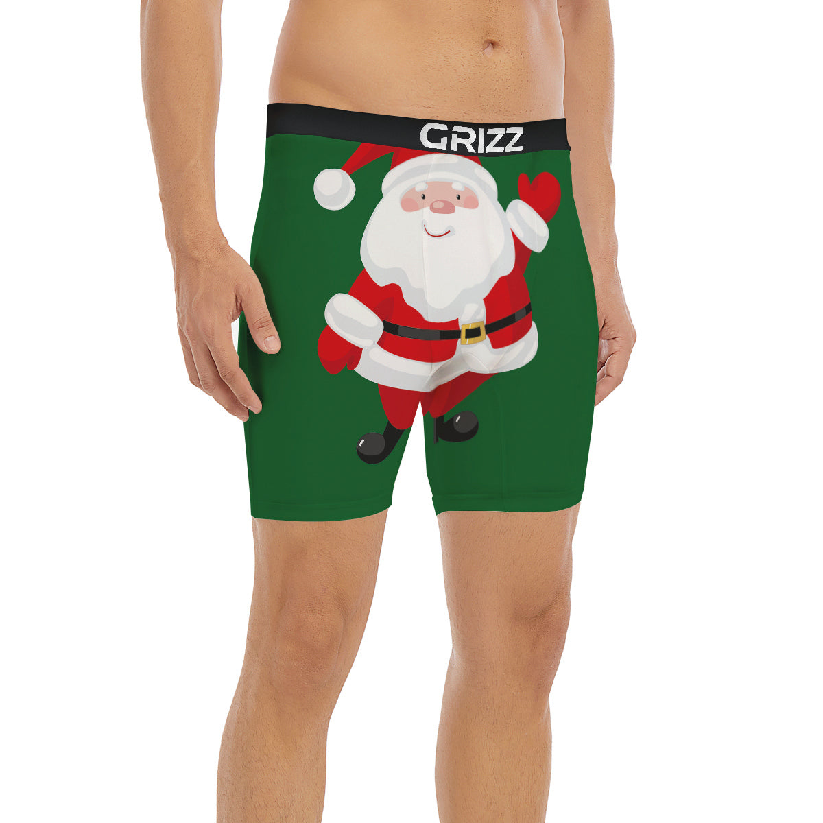 Santa Claus Cartoon Print Boxer Briefs
