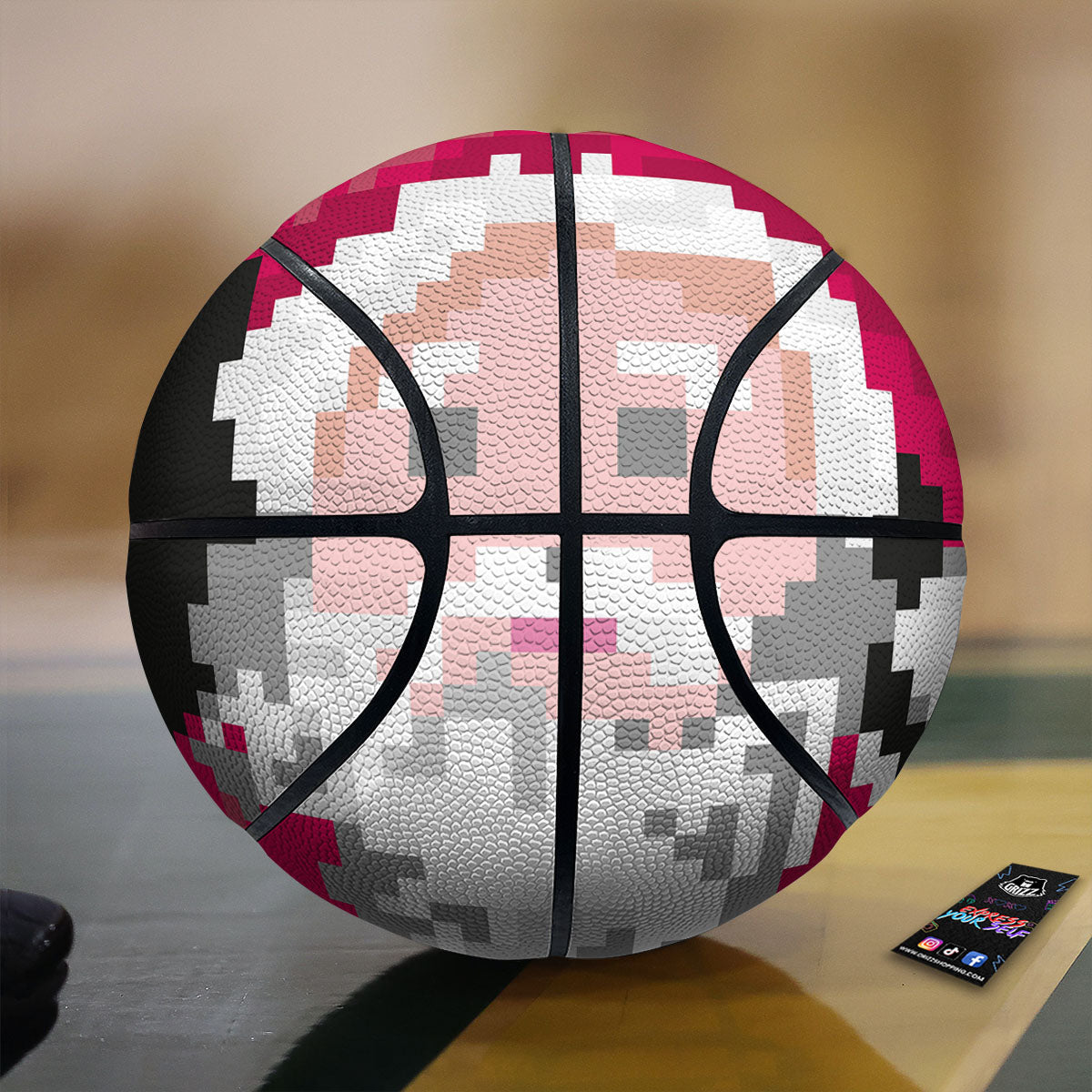 Shibori Wave Print Pattern Basketball