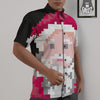 Santa Claus Christmas Pixel Print Untucked Shirts-grizzshop