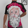 Santa Claus Christmas Pixel Print Untucked Shirts-grizzshop