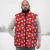 Santa Claus Christmas Print Pattern Down Vest