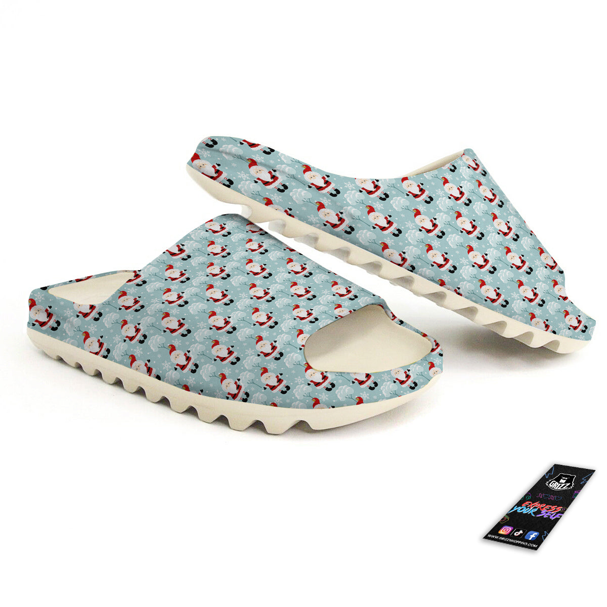 Santa Claus Cute Print Pattern Sandals-grizzshop
