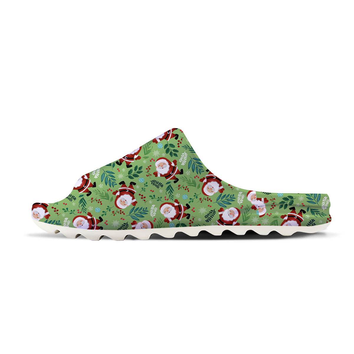 Santa Claus Happy Print Pattern Sandals-grizzshop