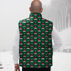 Santa Hats Christmas Print Pattern Down Vest