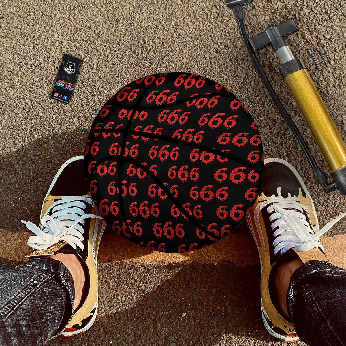 Satan 666 Print Pattern Basketball-grizzshop