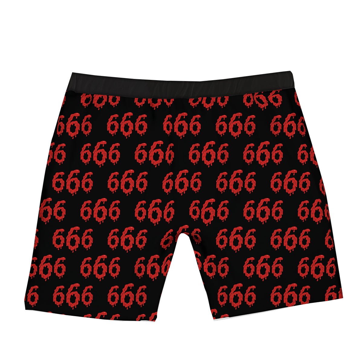 Satan 666 Print Pattern Boxer Briefs-grizzshop