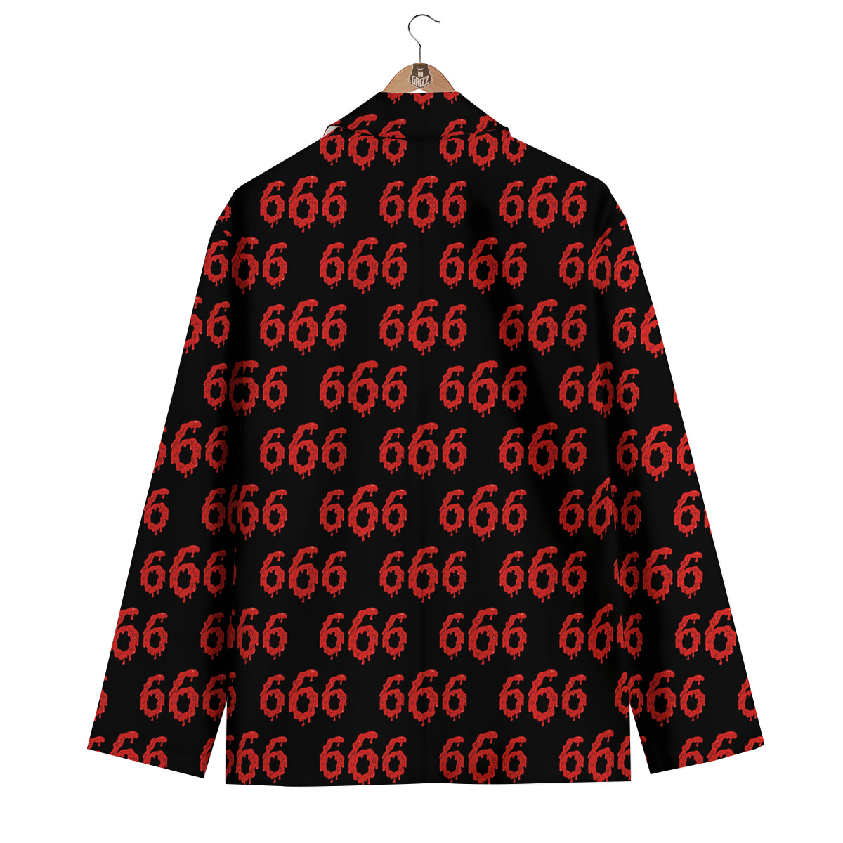 Satan 666 Print Pattern Men's Blazer-grizzshop