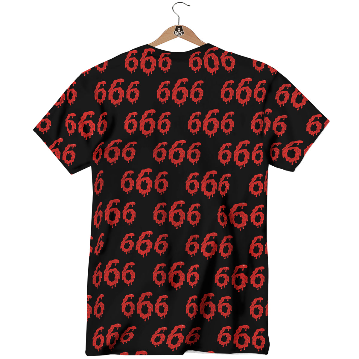 Satan 666 Print Pattern T-Shirt-grizzshop