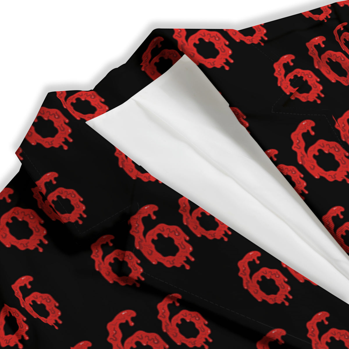 Satan 666 Print Pattern Women's Blazer-grizzshop