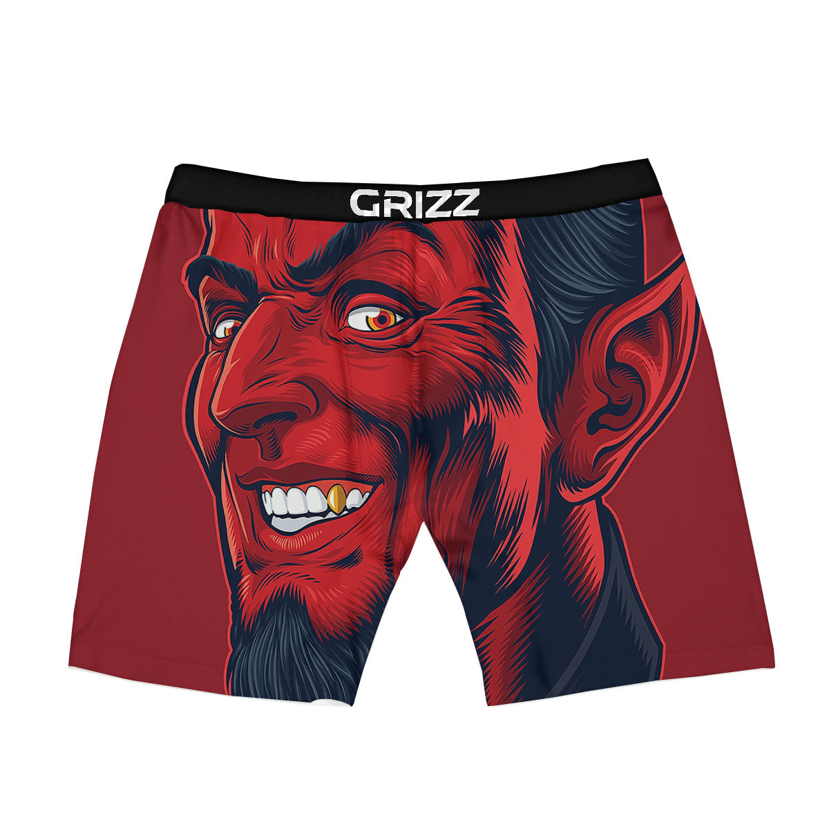 Satan Red Devil Print Boxer Briefs-grizzshop
