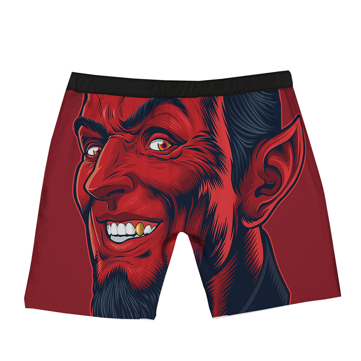 Satan Red Devil Print Boxer Briefs-grizzshop