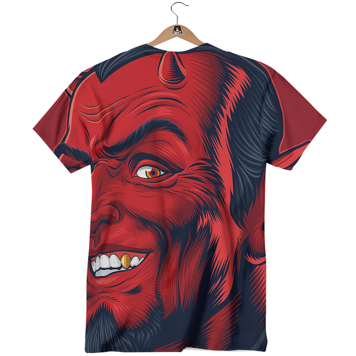 Satan Red Devil Print T-Shirt-grizzshop