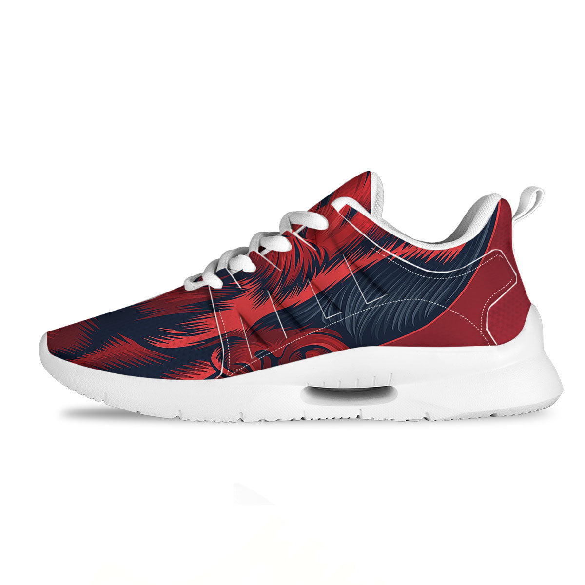Satan Red Devil Print Tennis Shoes-grizzshop