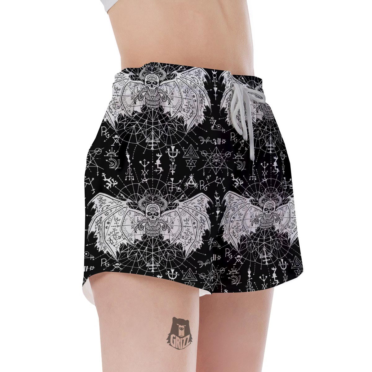 Satanic Demon Gothic Witch Women's Shorts-grizzshop