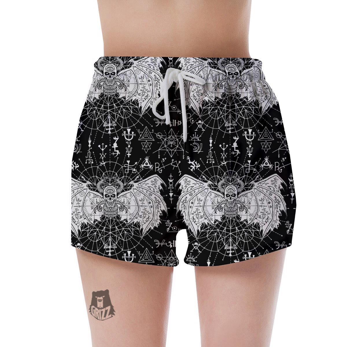 Satanic Demon Gothic Witch Women's Shorts-grizzshop