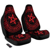 Satanic Pentagram Red And Black Print Car Seat Covers-grizzshop