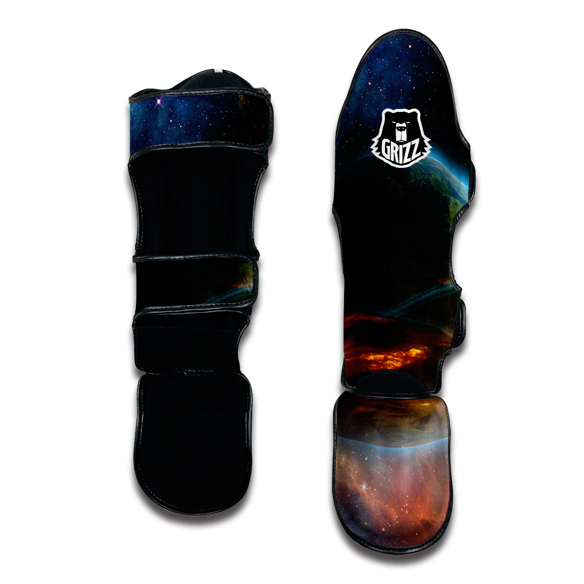 Satun Galaxy Space Print Muay Thai Shin Guards-grizzshop