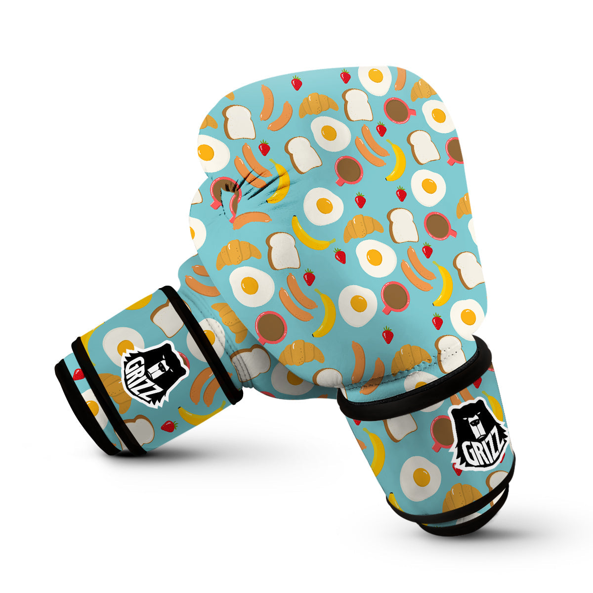 Sausage Egg Toast Breakfast Print Pattern Boxing Gloves-grizzshop