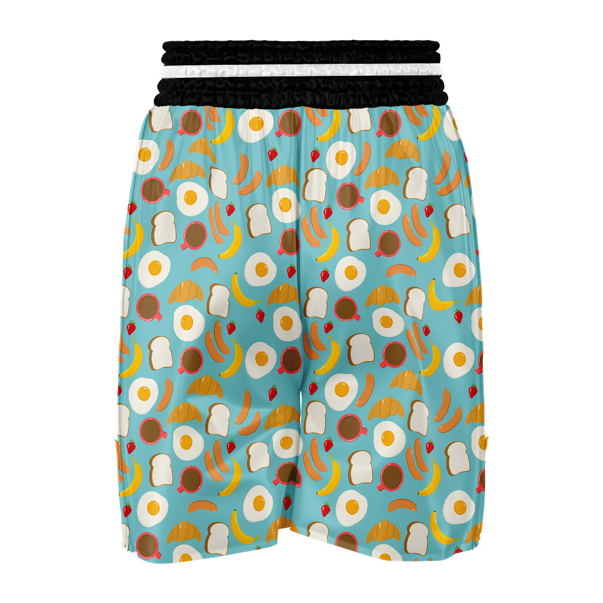 Sausage Egg Toast Breakfast Print Pattern Boxing Shorts-grizzshop