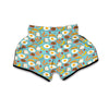 Sausage Egg Toast Breakfast Print Pattern Muay Thai Boxing Shorts-grizzshop