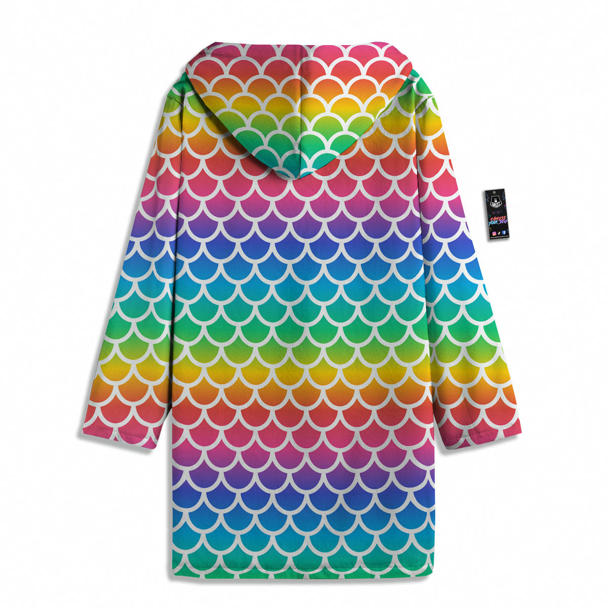 Scale Rainbow Mermaid Print Pattern Men's Windbreaker Jacket-grizzshop