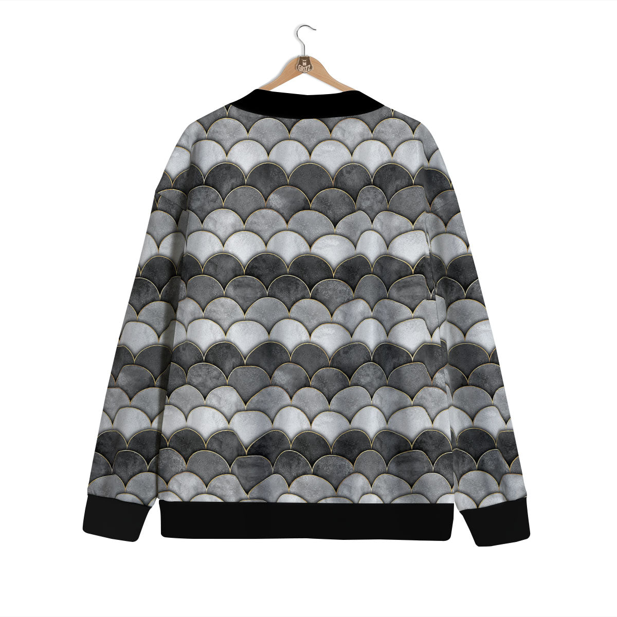 Scales Mermaid Print Pattern Cardigan-grizzshop