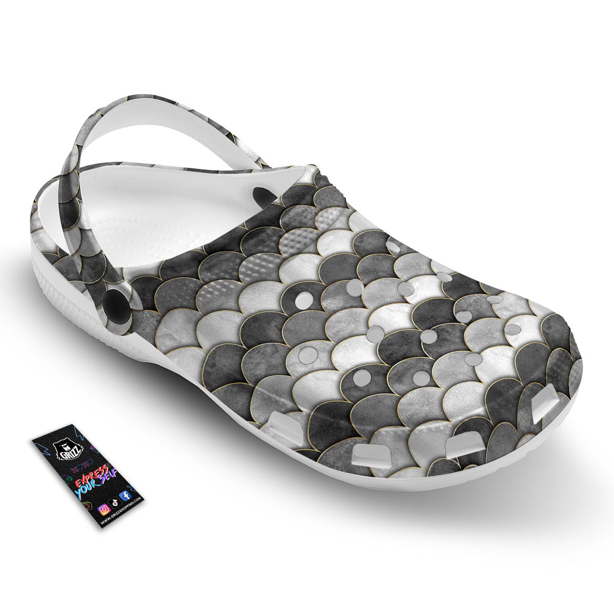 Scales Mermaid Print Pattern Clog-grizzshop