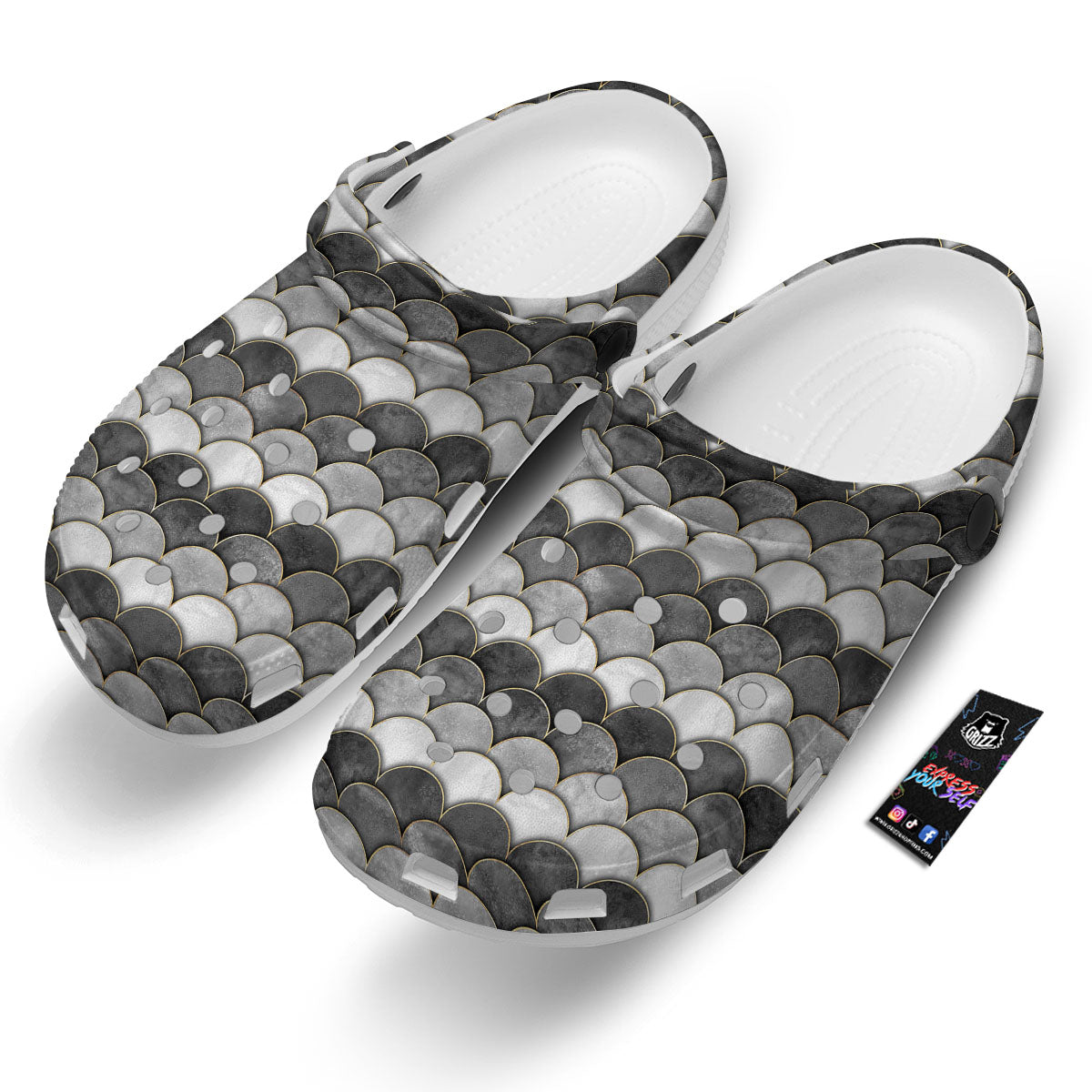 Scales Mermaid Print Pattern Clog-grizzshop