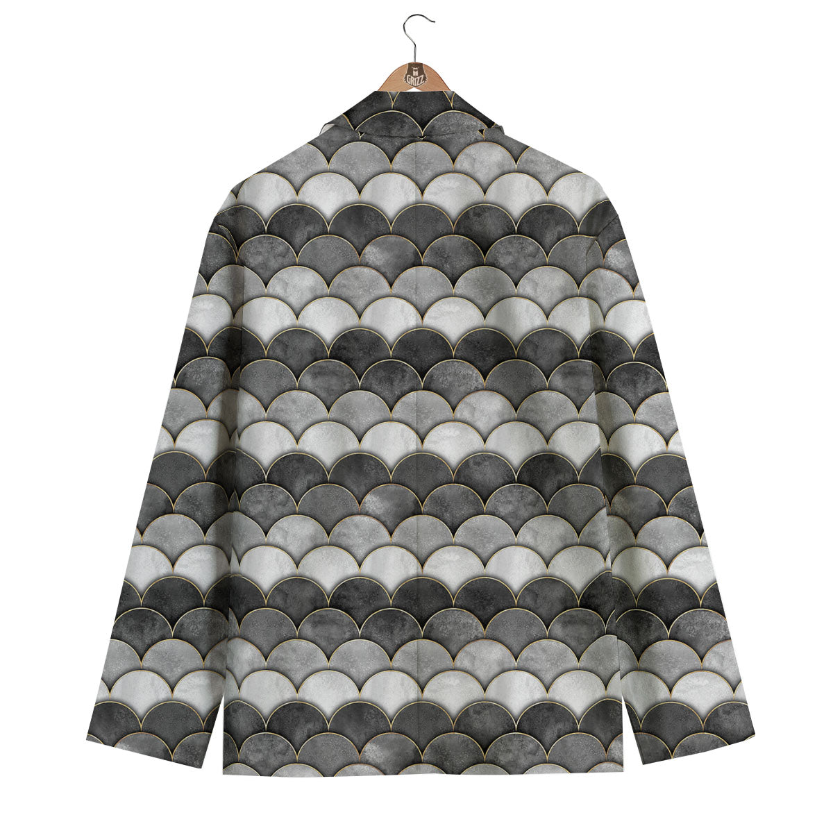 Scales Mermaid Print Pattern Men's Blazer-grizzshop