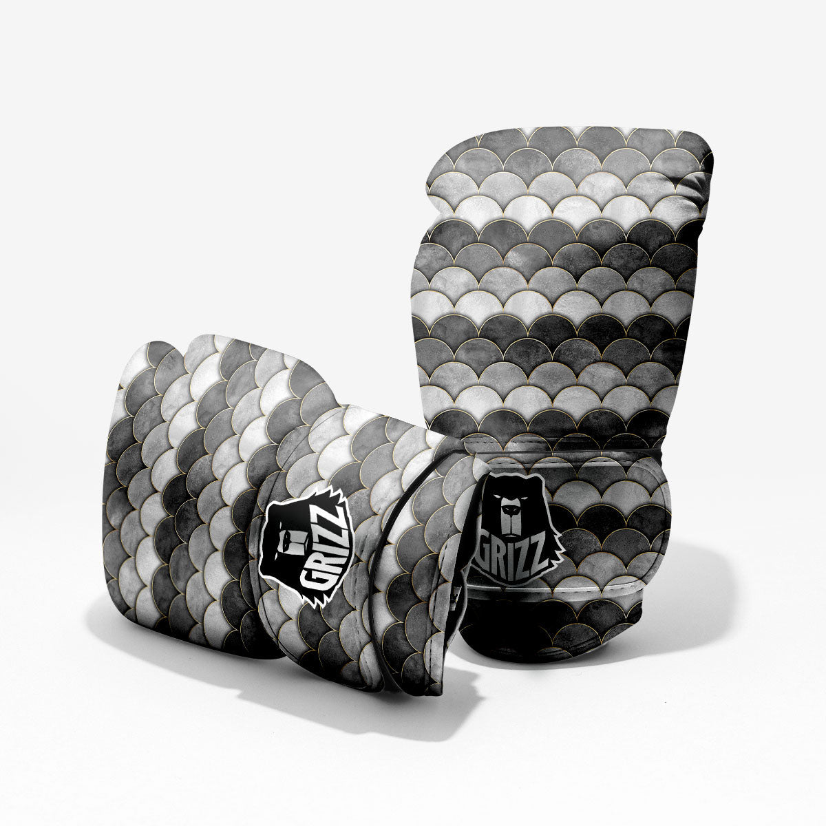 Scales Mermaid Print Pattern Pro Boxing Glove