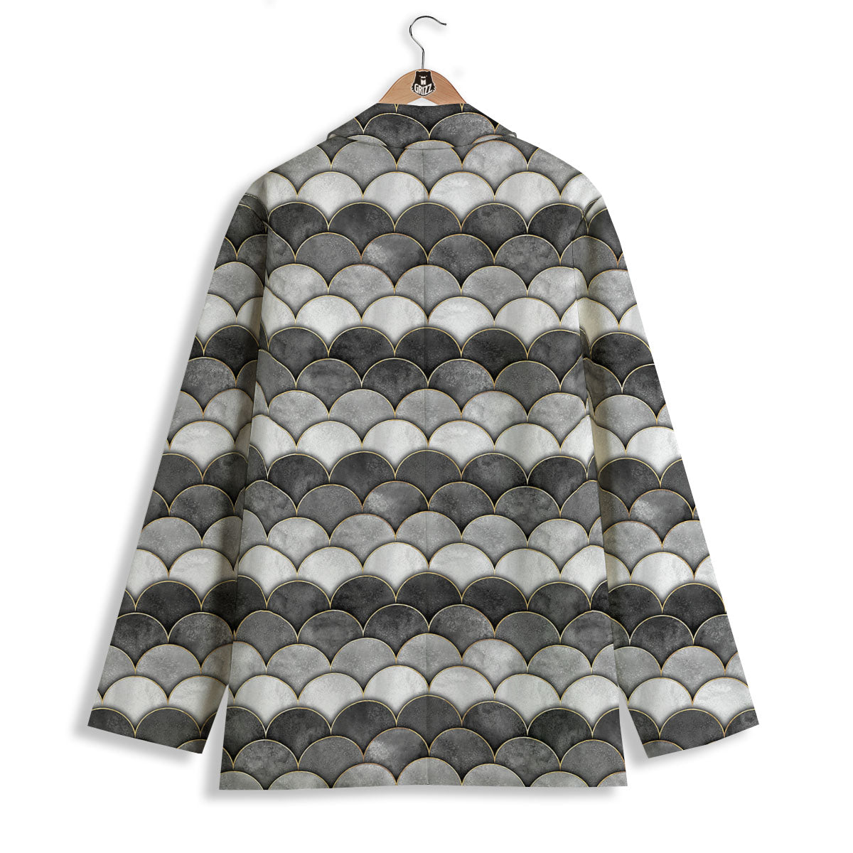 Scales Mermaid Print Pattern Women's Blazer-grizzshop