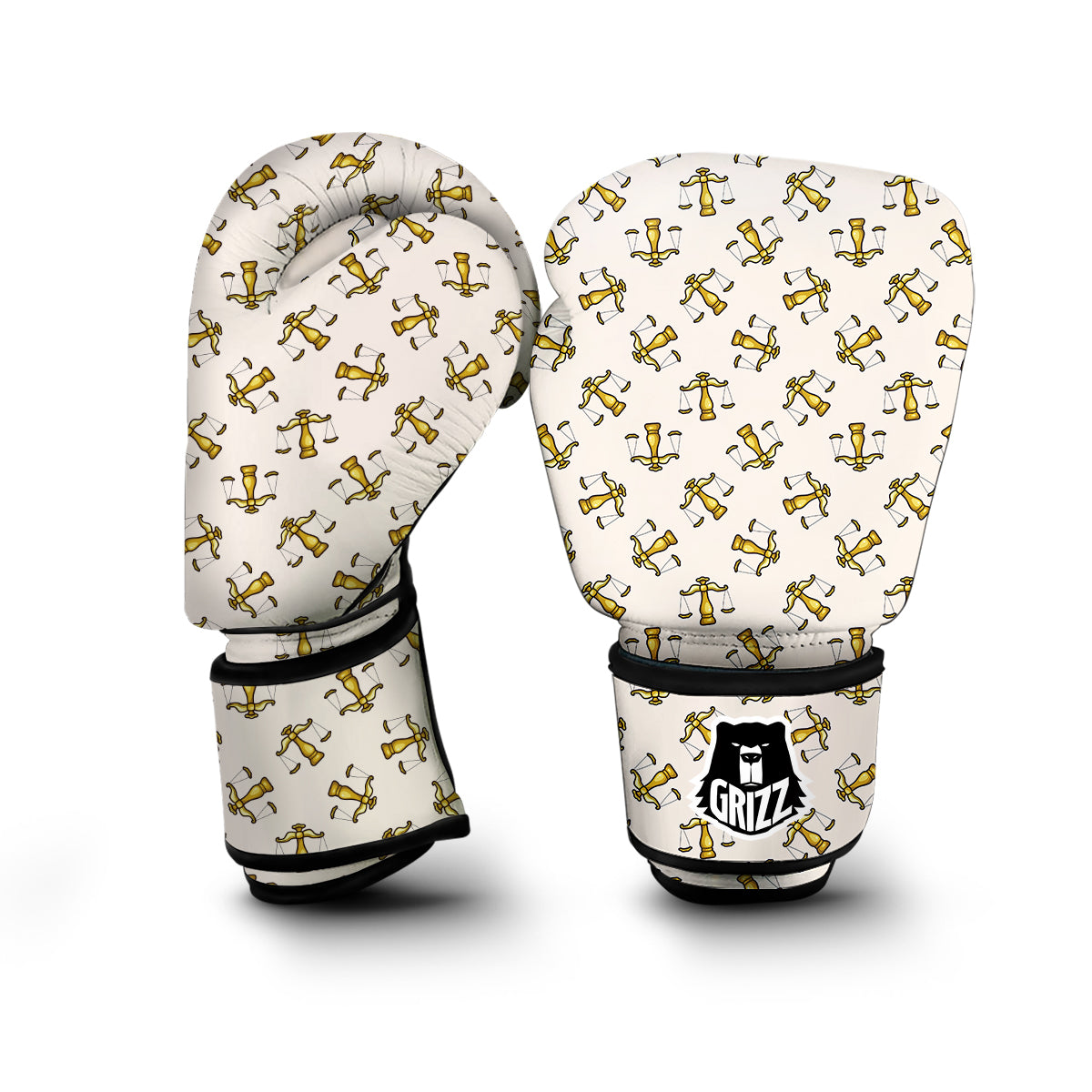 Scales Of Justice Lawyer Print Pattern Boxing Gloves-grizzshop