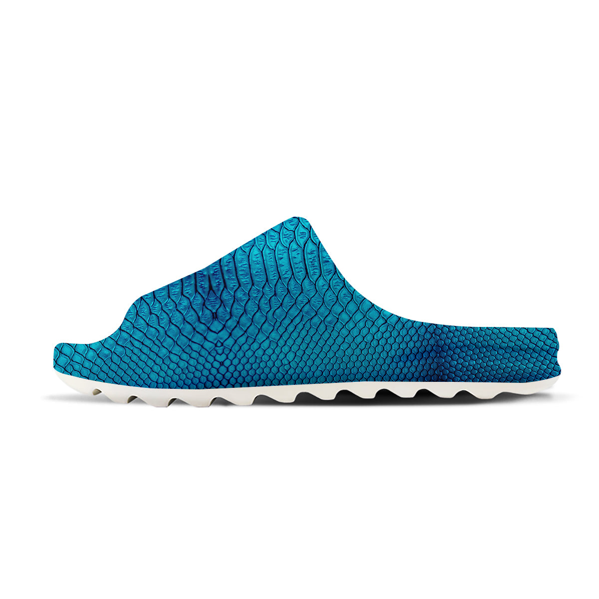 Scales Turquoise Snake Print Pattern Sandals-grizzshop