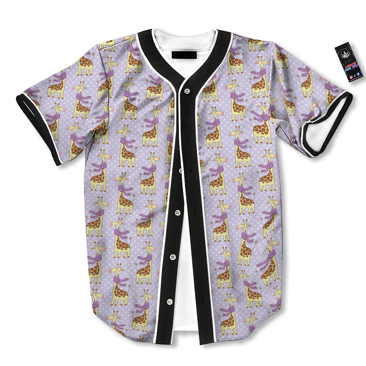 Scarf With Giraffe Print Pattern Baseball Jersey-grizzshop