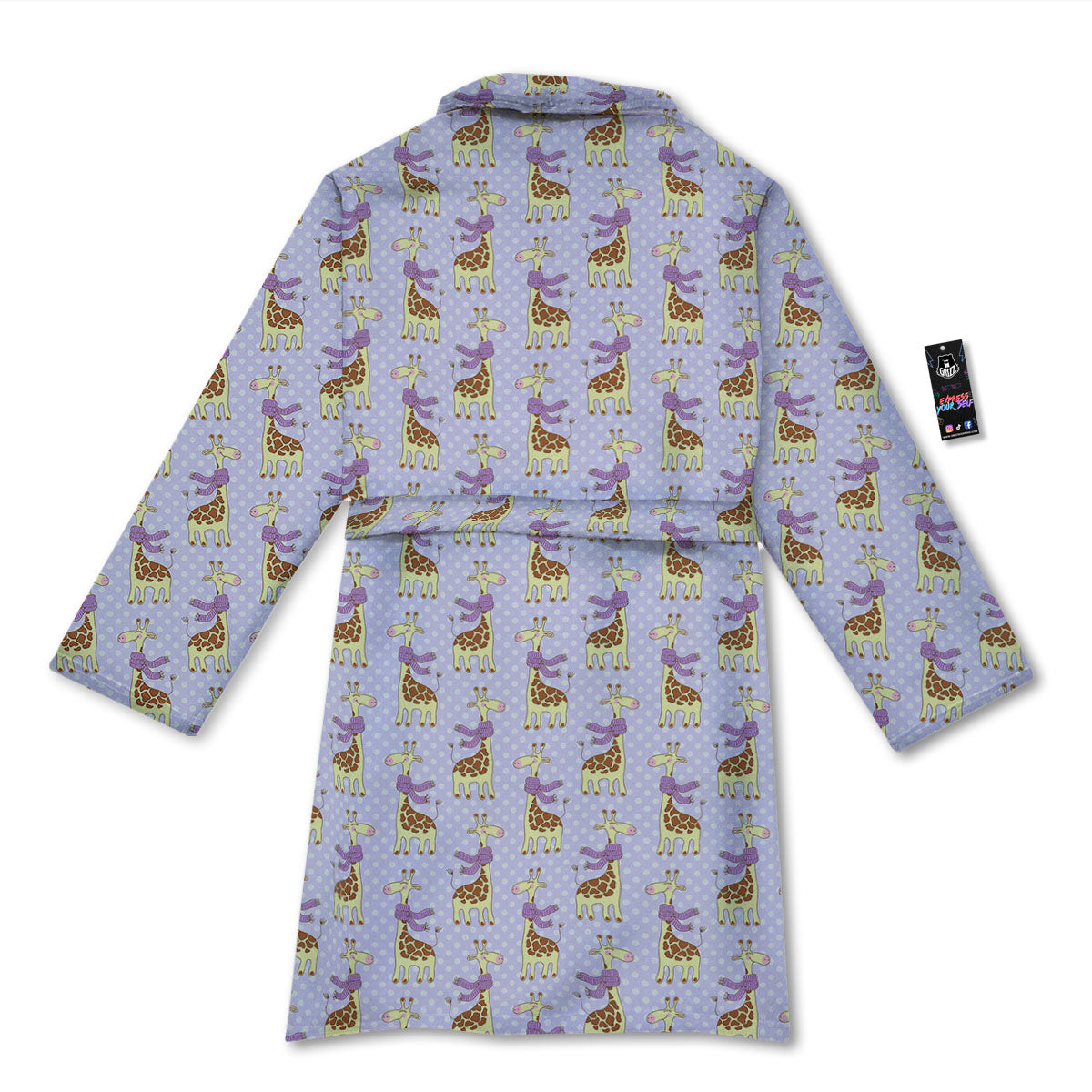 Scarf With Giraffe Print Pattern Bathrobe-grizzshop
