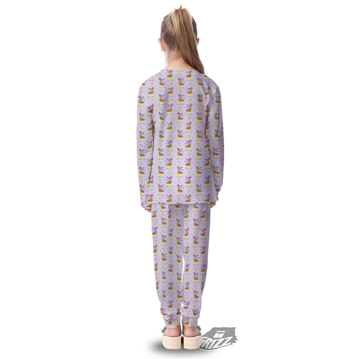 Scarf With Giraffe Print Pattern Kid's Pajamas-grizzshop